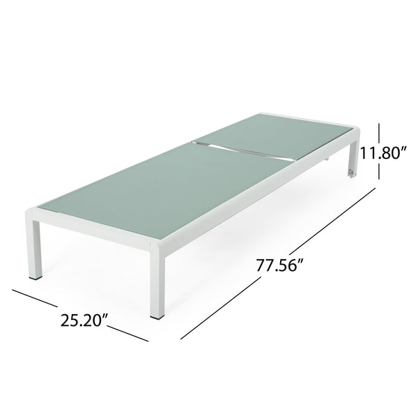 English Elm Christopher Knight Home® - Cape Coral Chaise Lounge - Adjustable Outdoor Lounger With Rust-Resistant Frame & Easy Mobility 57592.00GRNMP2