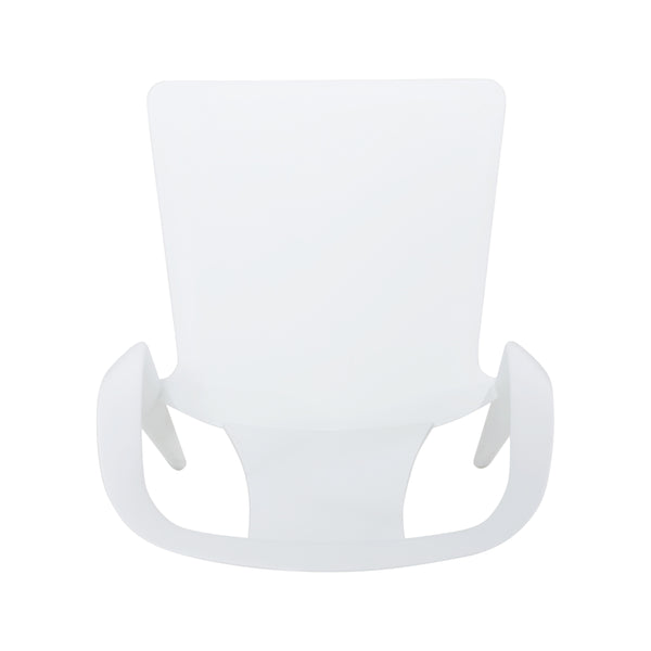 English Elm Christopher Knight Home® - ORCHID Weather-Resistant Outdoor Chair with Curved Backrest, Durable Polypropylene Blend for Patio Comfort White 32.5 L x 24 W x 20.5 H 68373.00WHI