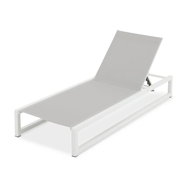 English Elm Christopher Knight Home® - 5-Level Adjustable Outdoor Chaise Lounge - Durable Aluminum Frame, 5 Recline Positions For Comfort N779P281585W