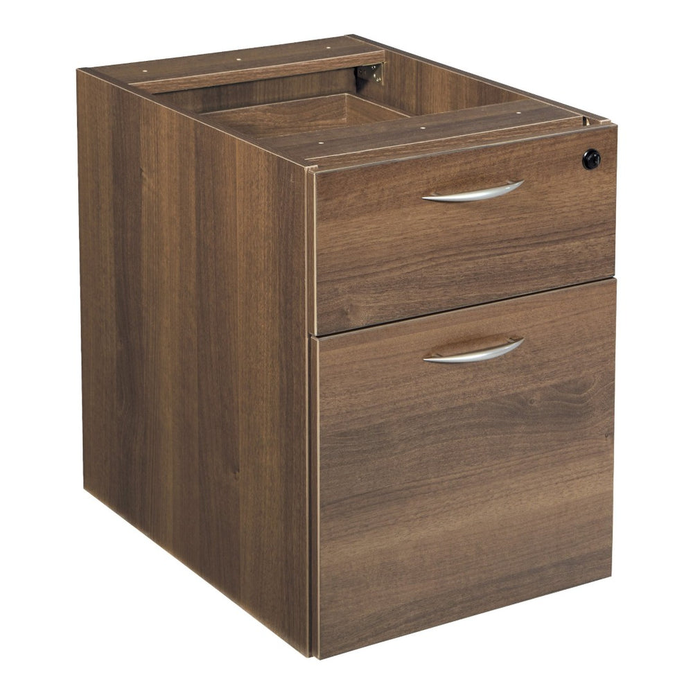 OSP Home Furnishings Napa Under Desk Rolling Pedestal with Locking Casters for Office File Storage 22"D NAP-80-PCW