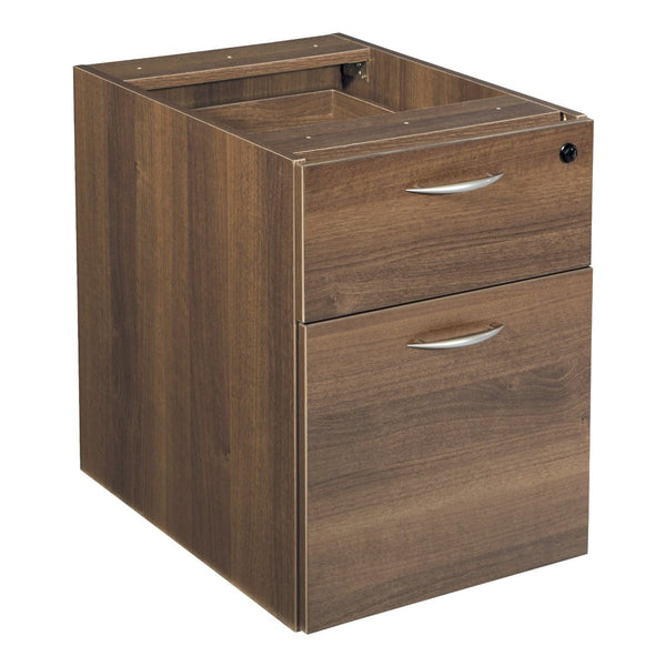 OSP Home Furnishings Napa Under Desk Rolling Pedestal with Locking Casters for Office File Storage 22"D NAP-80-PCW