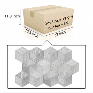 English Elm Hexagon Carrara Gray Marble Tile – Textured 3D Fluted Design For Luxurious Bathroom Walls & Backsplashes W1696P262339