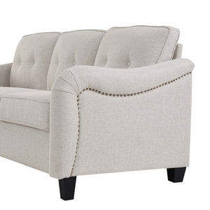 English Elm 3 Piece Living Room Sofa Set – Modern 3-Seater, 2-Seater Loveseat & Accent Armchair For Comfort W680S00083