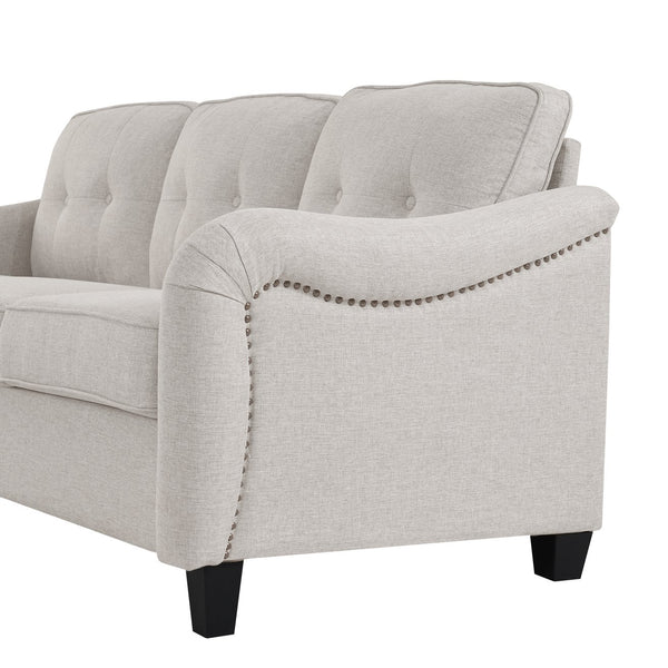 English Elm 3 Piece Living Room Sofa Set – Modern 3-Seater, 2-Seater Loveseat & Accent Armchair For Comfort W680S00083