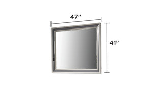 English Elm Lavita 5-Piece King Upholstered Bedroom Set With Storage, Led Accents & Modern Gold Details In Grey B009S01404