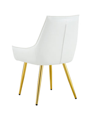 English Elm Crocodile Textured Pu Leather Accent Chair Diamond Tufted with Chrome Metal Legs W3493P456362