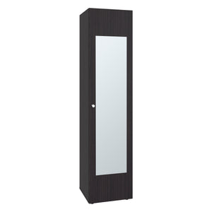 English Elm Deftones Tall Narrow Wenge Cabinet Four Shelves Slim Floor to Ceiling Bedroom Storage B128P485413