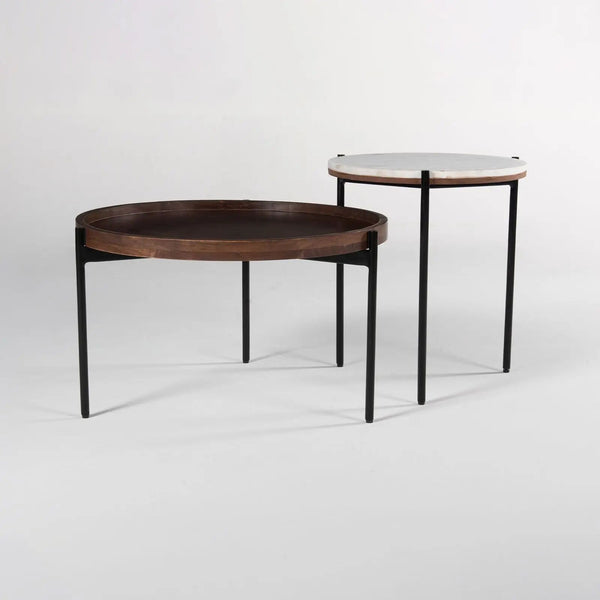 English Elm Modern Indian Rosewood Square Coffee Table with Matte Black Steel Base for Loft Living B346P320751