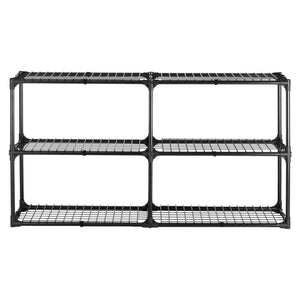 English Elm 3-shelf Wire Shelving Rack with Dust Cover Heavy Duty Steel Storage Set of 2 W285P166895