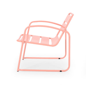 English Elm Christopher Knight Home® - CONRAD Chair with Sleek Iron Frame, Comfortable Curved Seat, Durable Outdoor/Indoor Accent Seating Coral 65197.00CRL