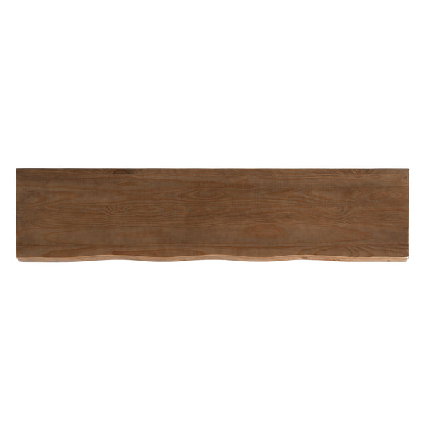 English Elm Indoor Solid Pine Dining Bench Seats Three Adults Farmhouse Style Kitchen Seating N779P329115B