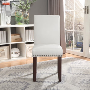 OSP Home Furnishings Parsons Dining Chair Cream Faux Leather