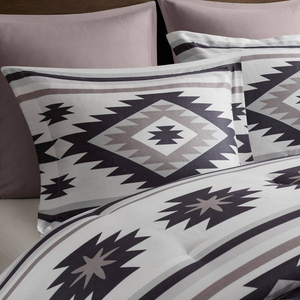 English Elm 8-piece Cal King Herringbone Comforter Set with Down Alternative Fill and Euro Shams B035P482960
