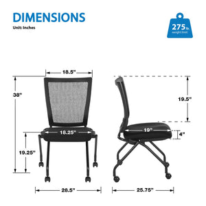 OSP Home Furnishings Soft Flex Frame Folding Chairs with Pu Padded Seating for Events and Office Use 69350-30