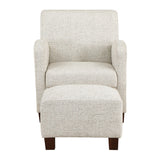 OSP Home Furnishings Aiden Chair & Ottoman Quartz