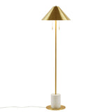 INK+IVY Brillora Mid-Century Floor lamp II154-0157 Gold/Marble