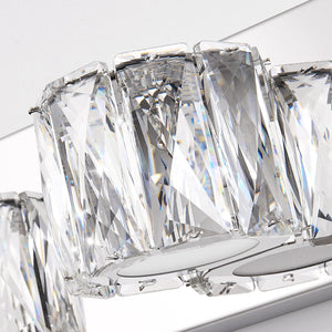 English Elm 41" Modern Crystal LED Wall Sconce 6-Light Chrome Vanity Light 1950LM 6000K Stainless Steel Accent W2312P374926