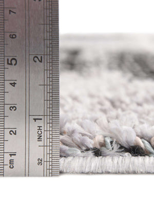 Unique Loom Cherokee Henderson Machine Made Geometric Rug Fossil Gray, Black/Ivory/Gray 7' 1" x 7' 1"