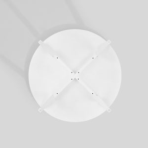 45" Simple Round Japandi Dining Table White KOCD6EWHVS Walker Edison