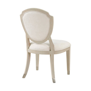 English Elm Contemporary Chenille Upholstered Wooden Side Chairs Set of 2 — Modern Dining Room Comfort & Style Light Oak 43.75 L x 24.25 W x 17.75 H B011P318937