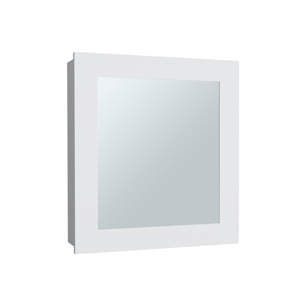 English Elm Luma Mirrored Medicine Cabinet 18.6" W x 5.7" D x 20.5" H Wall Organizer with Two Shelves, Sleek Durable Design White 24.9 L x 20.1 W x 4 H B070P234354