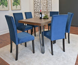 English Elm Ashzo 7-Piece Dining Set, Hairpin Dining Table With 6 Chairs, 3 Color Options