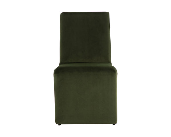 Sunpan Cascata Dining Chair - Modern Elegance with Intriguing Silhouette for Your Stylish Dining Space Moss Green