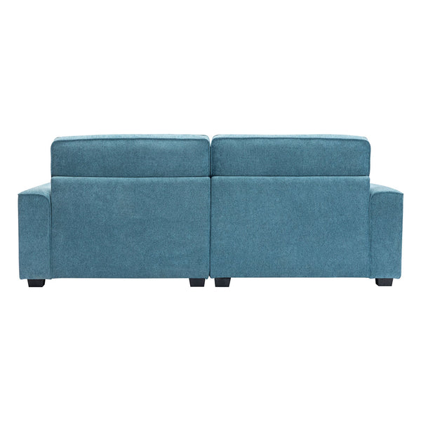 English Elm Package Contemporary Fabric Sofa with Black Legs Plush Cushions for Modern Living N767P206233U