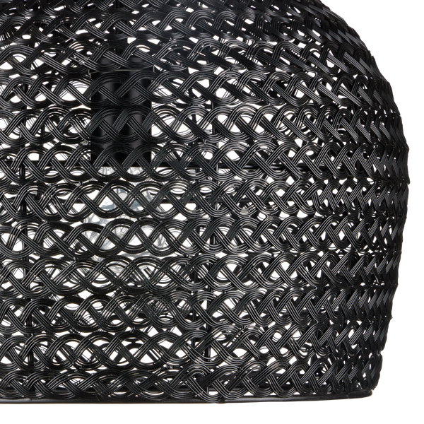 Piero Black Pendant Light - Satin Finish, Adjustable Height, Bohemian Design for Elegant Spaces