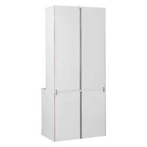 English Elm 83.4"Tall Modern Bookshelf With Led Lighting, 2 Drawers & 3 Adjustable Shelves For Stylish Storage Solutions N751S280594K