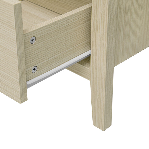 English Elm Hollowed-Out Cabinet With 2 Doors & 3 Drawers – Stylish American Furniture For Versatile Storage Solutions W688P223034