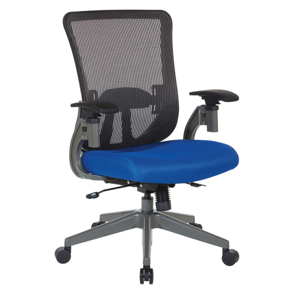 OSP Home Furnishings Vertical Mesh Back Ergonomic Office Chair with Lumbar Support and Pneumatic Lift 889-7TG1N4421G