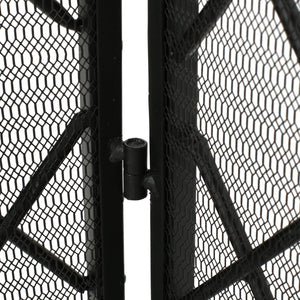 English Elm Christopher Knight Home® - FIRE Amiyah 3-Panel Iron Fireplace Screen - Decorative Protective Mesh Shield for Hearth Safety and Style Black 61127.00
