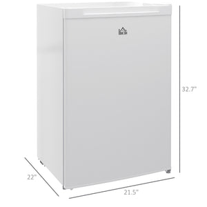 English Elm Homcom Compact Upright Freezer 3 Cu Ft with Adjustable Thermostat for Dorm Apartment White W2225P200388