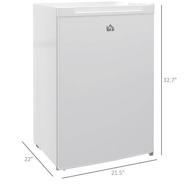 English Elm Homcom Compact Upright Freezer 3 Cu Ft with Adjustable Thermostat for Dorm Apartment White W2225P200388