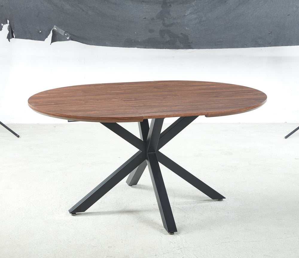 English Elm Extendable Dining Table – Versatile Mdf Top & Sturdy Metal Legs For Office, Dining, Or Coffee Use W234S00109