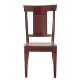 Homelegance By Top-Line Juliette Panel Back Wood Dining Chairs (Set of 2) Red Rubberwood