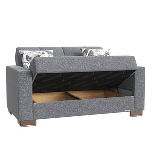 English Elm Primenest Zenaero Convertible Loveseat With Storage - Stylish Gray Upholstered Sleeper For Small Spaces B030P281752-GIGA