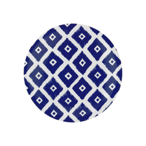 English Elm Zeugma 16-Piece Porcelain Dinnerware Set with Chevron Pattern, Microwave & Dishwasher Safe Durable Blue B029P333184