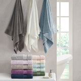 Madison Park Signature Turkish Transitional Cotton 6 Piece Bath Towel Set MPS73-454 Charcoal