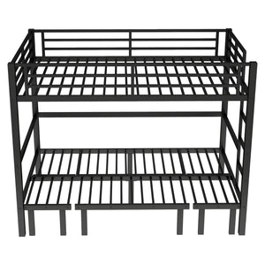 English Elm Twin Xl Solid Pine Loft Bed with Built-in Led Lighting and Storage Shelves W1580S00503