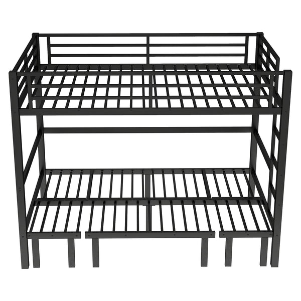 English Elm Twin Xl Solid Pine Loft Bed with Built-in Led Lighting and Storage Shelves W1580S00503