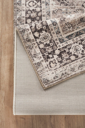 English Elm Majestic Traditional Brown Area Rug Stain Resistant Polyester for Living Rooms B186P428857
