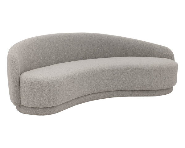 Sunpan Kendra Sofa - Contemporary Curved Design with Warm Undertones for a Bold, Stylish Living Space Altro Cappuccino