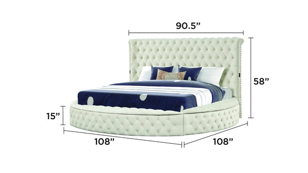 English Elm Hazel Modern Queen Bed With Usb Chargers, Velvet Upholstery & Built-In Storage For Glamorous Bedrooms B009S01913