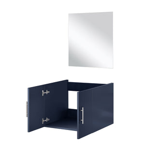 English Elm Navy Blue Single Bath Vanity Set With Mirror - Compact, Stylish, Durable, Perfect For Small Spaces! B2731S00531