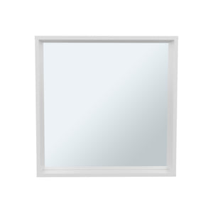 English Elm Dakota Wall-Mounted Medicine Cabinet with Mirror & Shelves, White Engineered Wood Organizer Stylish and Space-Saving B200P362001