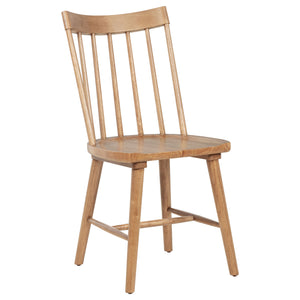 English Elm Carlos Windsor Spindle Back Rubberwood Dining Chairs Ergonomic Set of Two Natural B062P447841