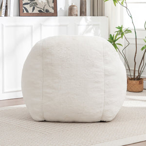 English Elm Bean Bag Chair - Plush Faux Fur Sofa With Back Support, Lightweight & Stylish Seating For All Ages W2200P326887