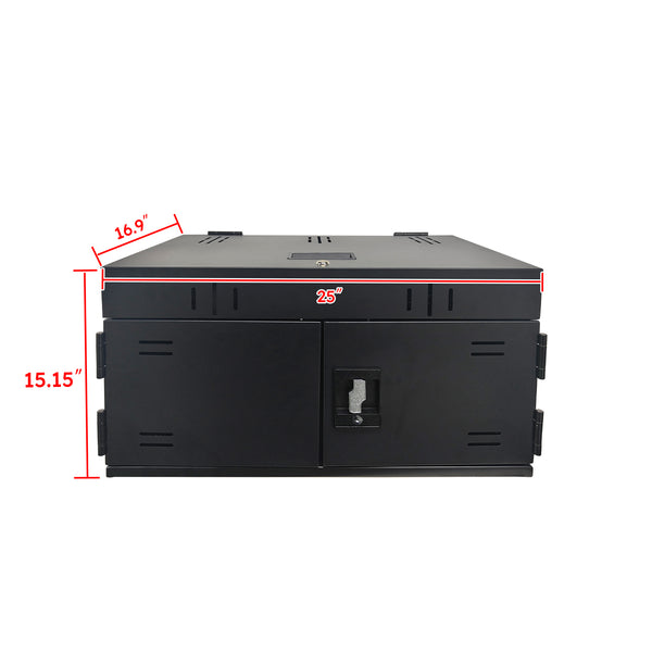 English Elm 12-device Steel Locking Charging Cabinet with Surge Protection for Classroom Use W509P145763